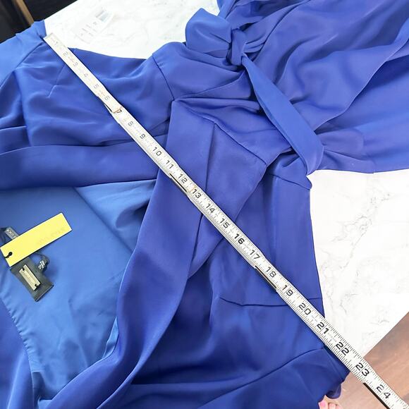 Alexia Admor Phoebe Wrap Dress Lapis Blue Tie Belt women’s size 12 NEW with tag - Picture 12 of 15